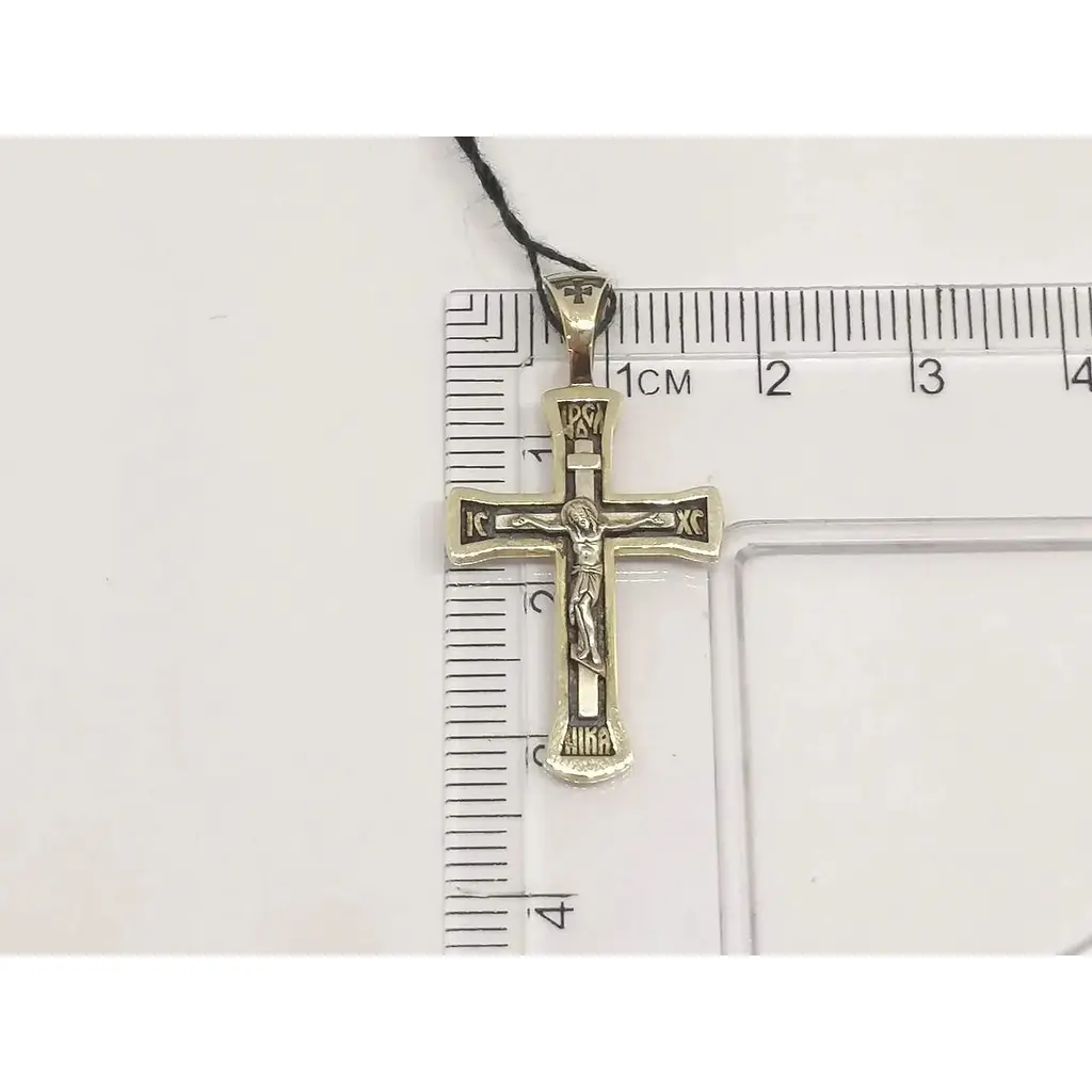 Золотий хрестик Харківська ювелірна фабрика. Розп'яття Христа. 11513-Ч ЄВРО - фото 4