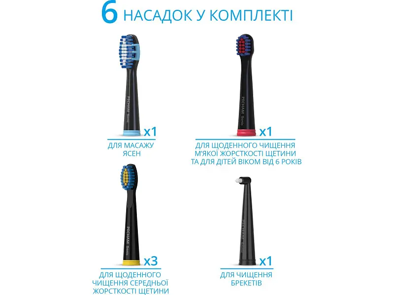 Електрична зубна щітка Pecham Black Travel PC-080 (0290119080103) - фото 3