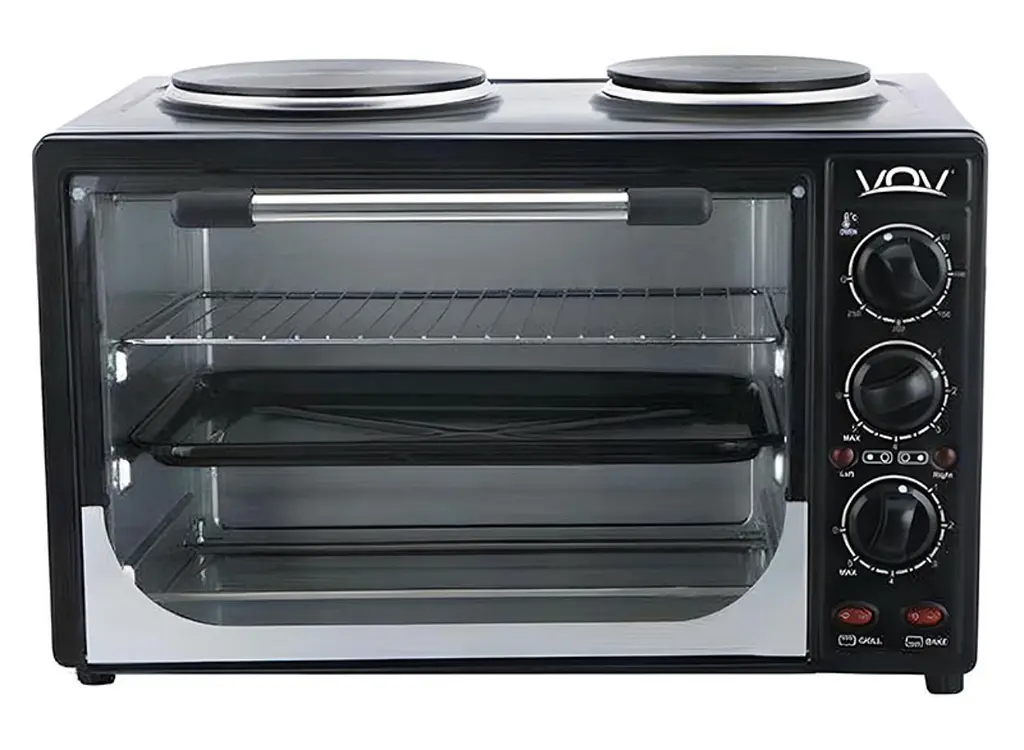 Духовка VOV VEOHP-30L з 2 конфорками 30 л нержавіюча сталь - фото 3