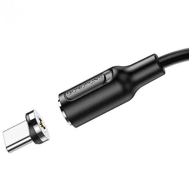Кабель Borofone BX41 USB to Type-C 2.4A 1 м PVC PVC connectors magnetic чорний - фото 3