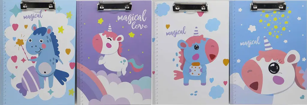 Планшет з лінійкою, А4 Єдиноріг, картон (В асортименті) - фото 2