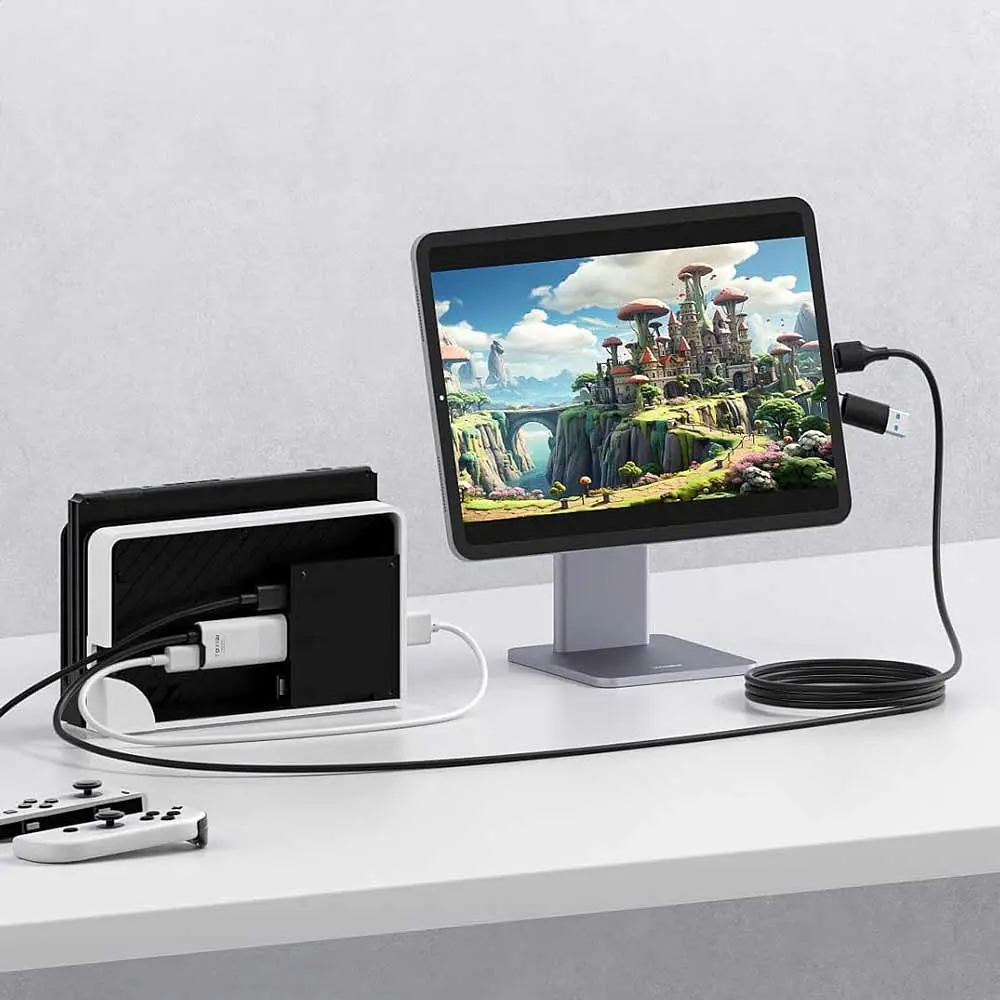 Зовнішня карта відеозахоплення (кабель) Xiaomi HAGiBiS HDMI на USB / Type-C 1080P@60fps 100W PD (UHC10) - фото 4