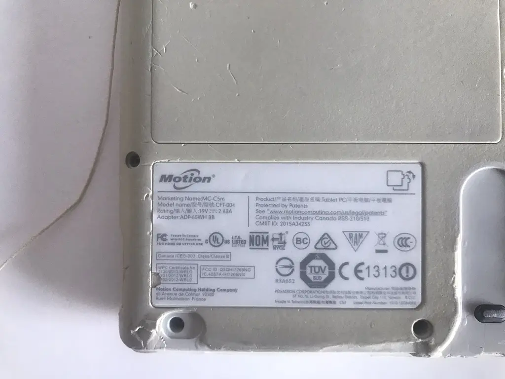Профессиональный медицинский планшет Motion Computing MC-C5m CFT-004 (i7-5600U / 8GB / SSD 128GB / 10.4" 1024x768 Touch) б/у - фото 11