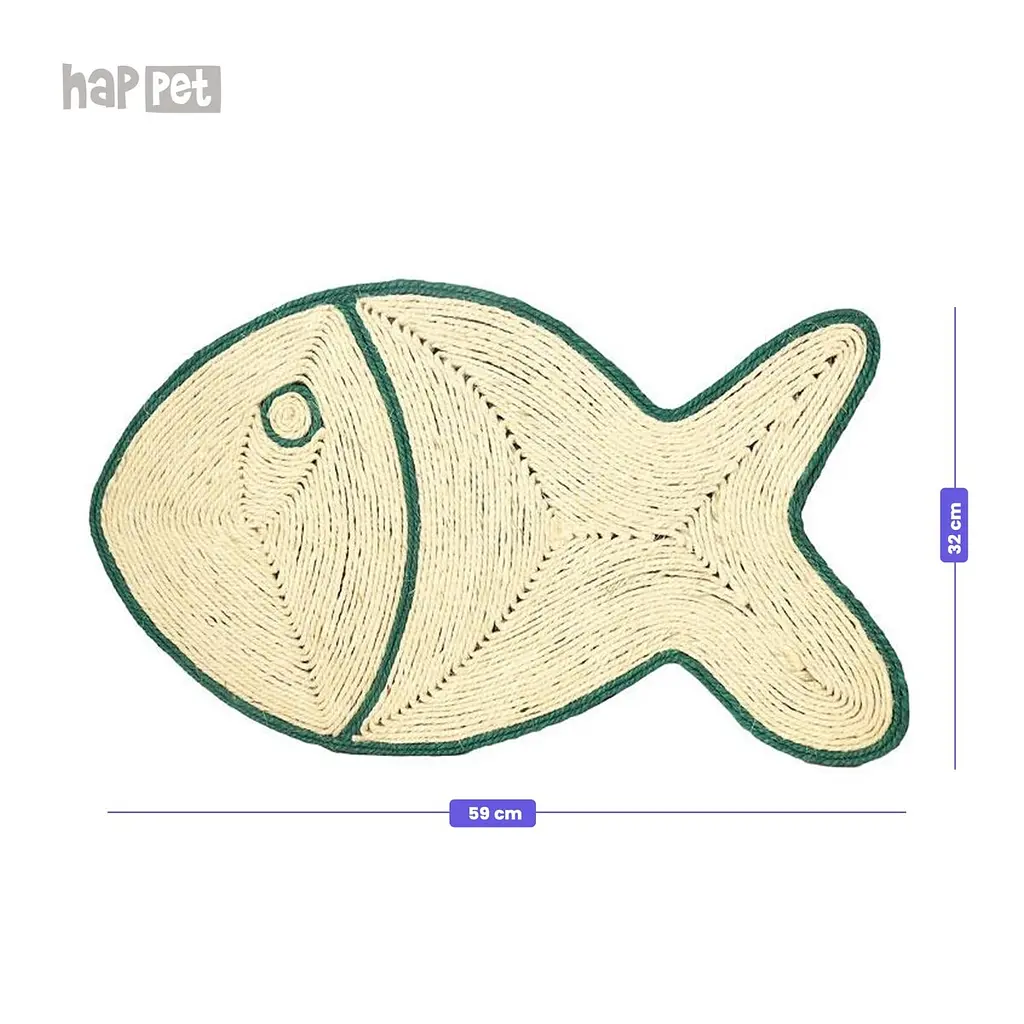 Happet Кігтеточка-килимок-рибка, сизаль, 60 см (K073) - фото 2