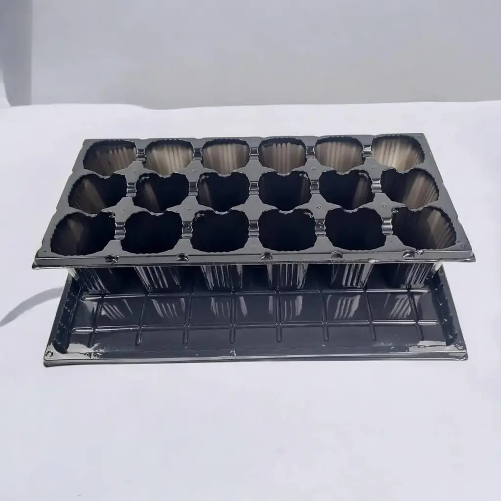 Касета для розсади 44×20,5×8 см з піддоном 18 V-осередків 200 (60 мм*60 мм*80 мм) - фото 2