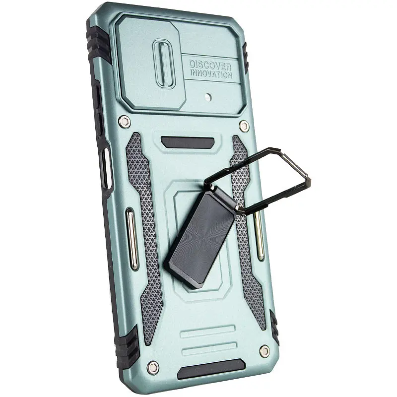 Ударостійкий чохол Camshield Army Ring для Xiaomi Poco X5 5G / Note 12 5G Зелений / Light Green - фото 4