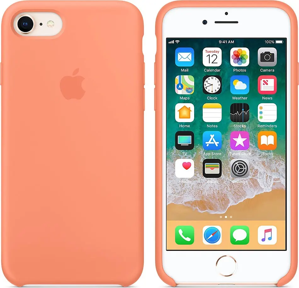 Чохол Apple Silicone Case iPhone 8/7 peach (OEM) - фото 2