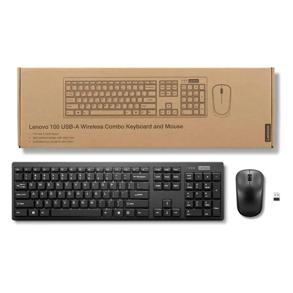 Комплект (Клавіатура та Миша) Lenovo 100 Wireless Combo - фото 4