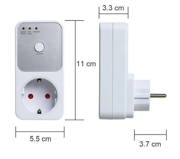 Реле напруги в розетку Voltage Protector 3,6 кВт (універсальне) - фото 6