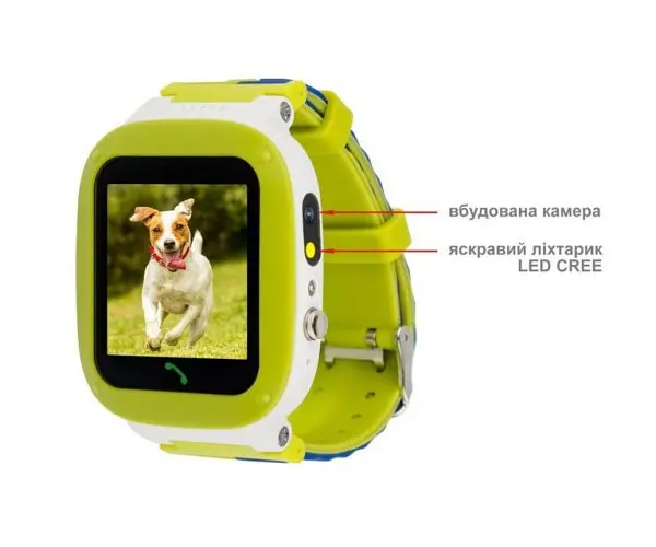 Годинники для дітей Amigo GO004 Splashproof Camera LED з камерою та ліхтариком зелені - фото 9