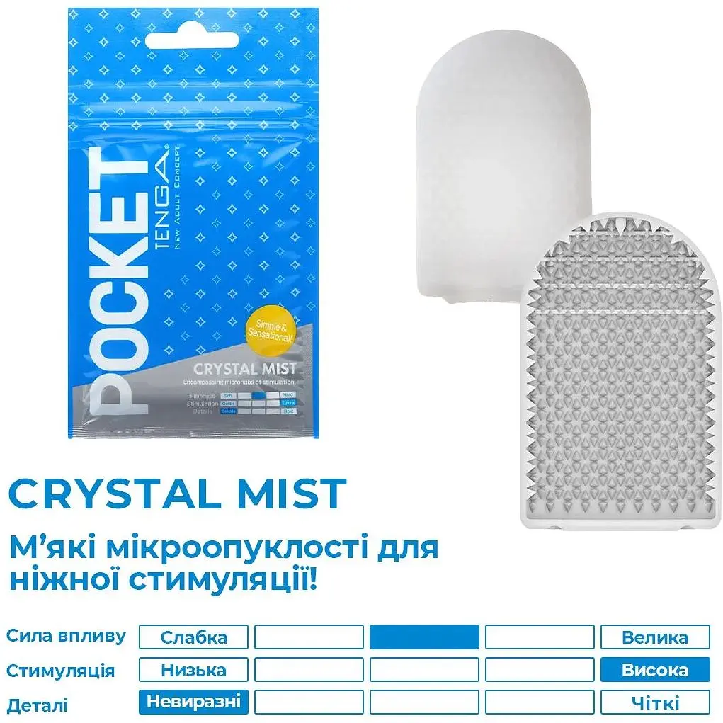 Мастурбатор Tenga Pocket Crystal Mist - фото 3