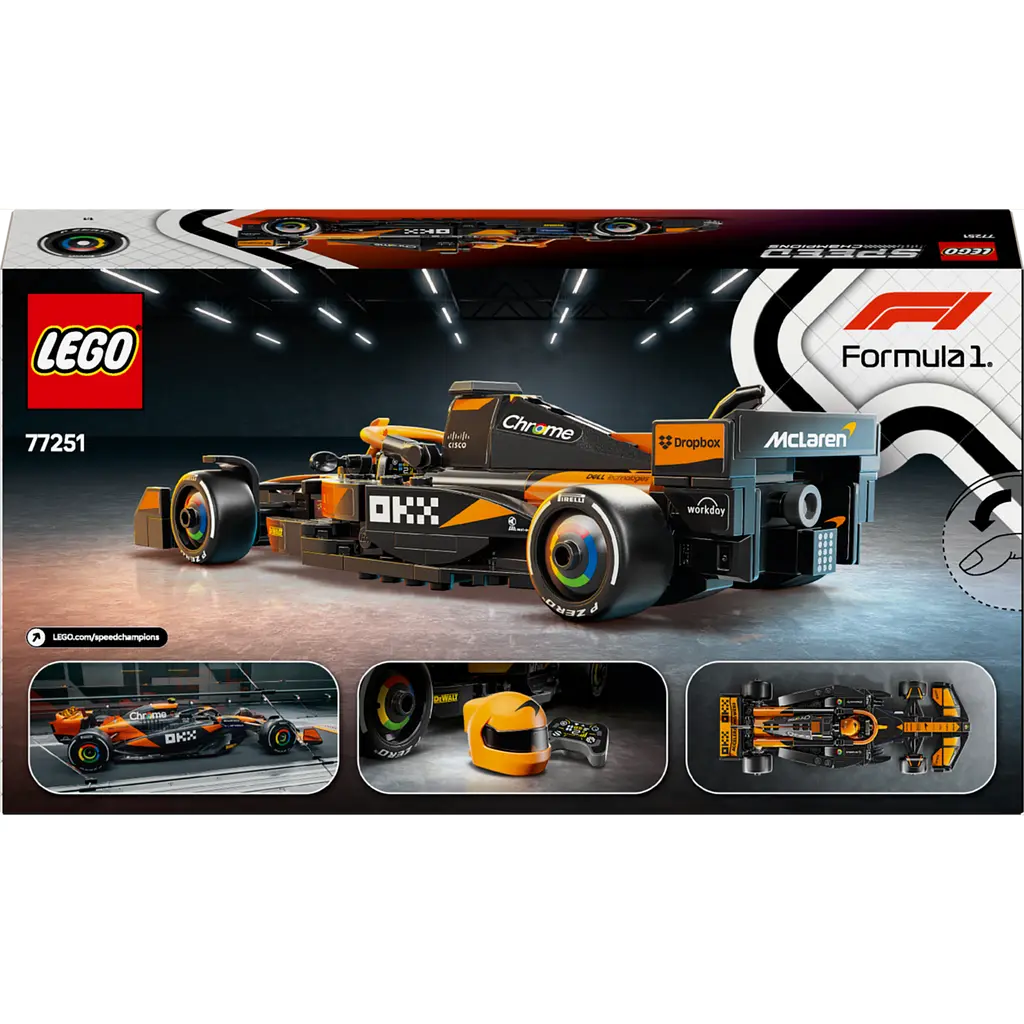 Конструктор LEGO Speed ​​Champions Автомобиль для гонки McLaren F1 269 деталей (77251) - фото 2