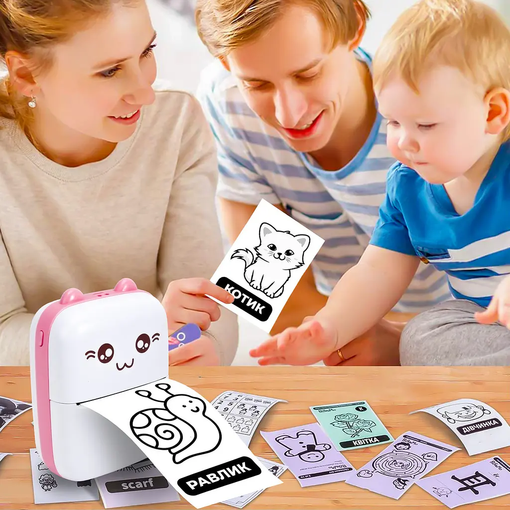 Портативний термопринтер JETIX Mini printer Pink - фото 5