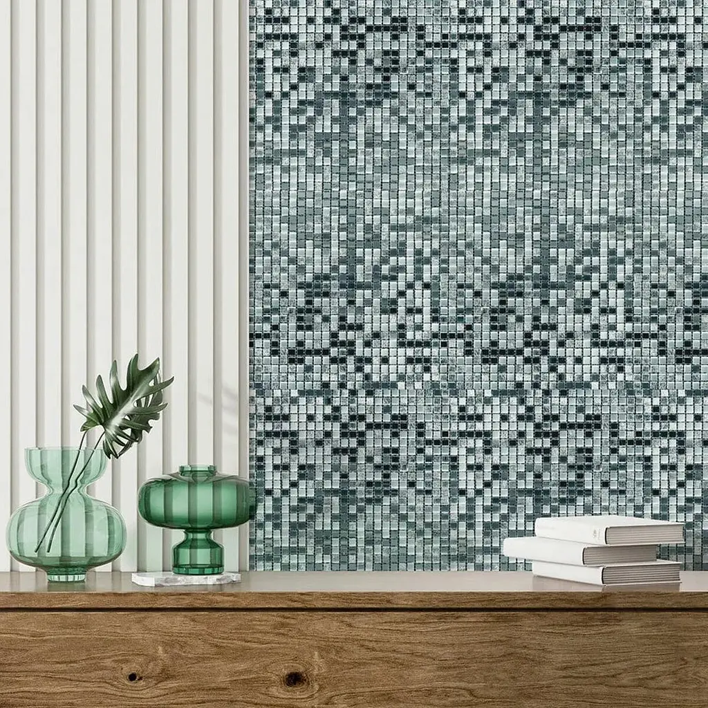 Мозаїка дзеркальна Wall Sticker 298х298х4.5 мм Срібло SW-00002371 - фото 2