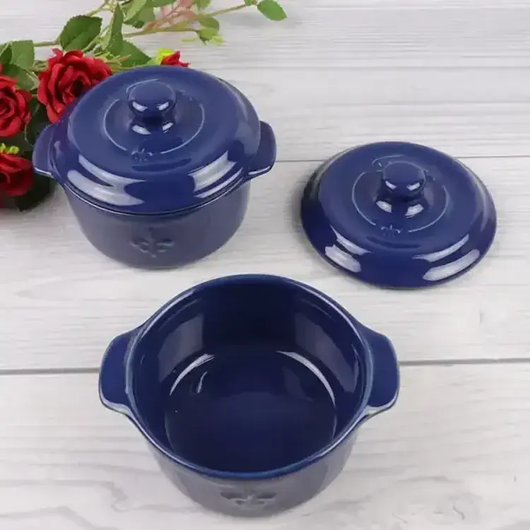 Набор форм для запекания Fontignac OW0057 с крышками керамические 250 мл 2 шт - фото 2