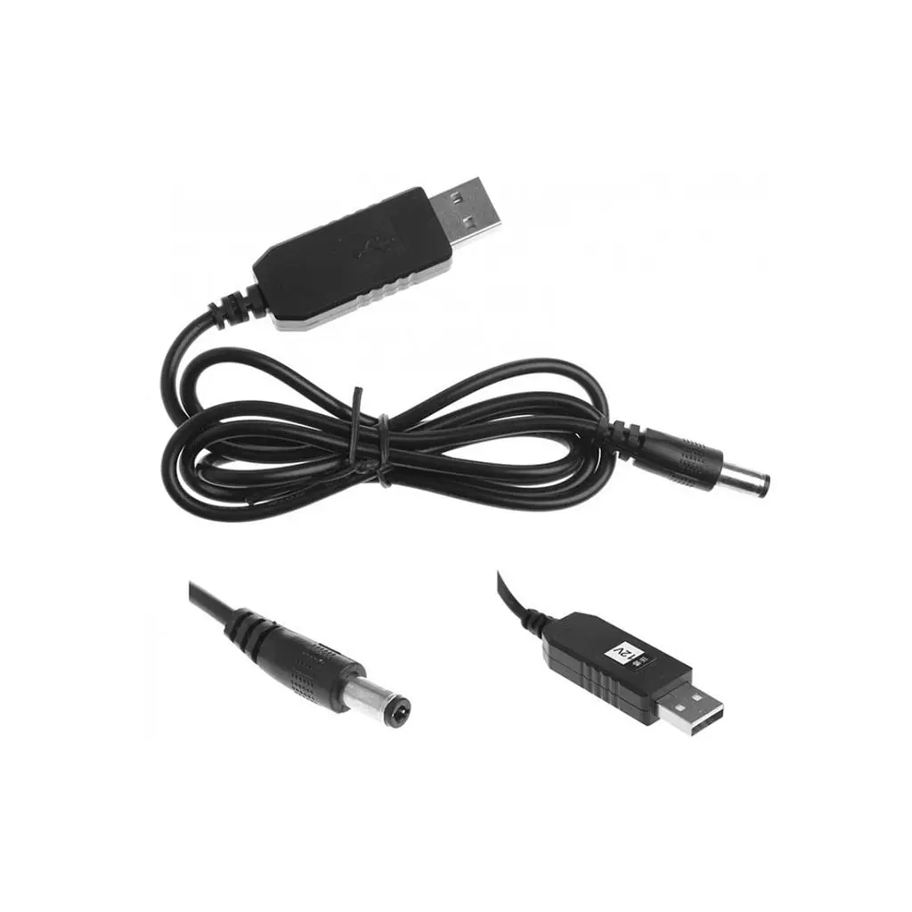 Кабель живлення USB to DC 5.5x2.1mm 12V 1.0m XoKo (XK-DC512) - фото 2