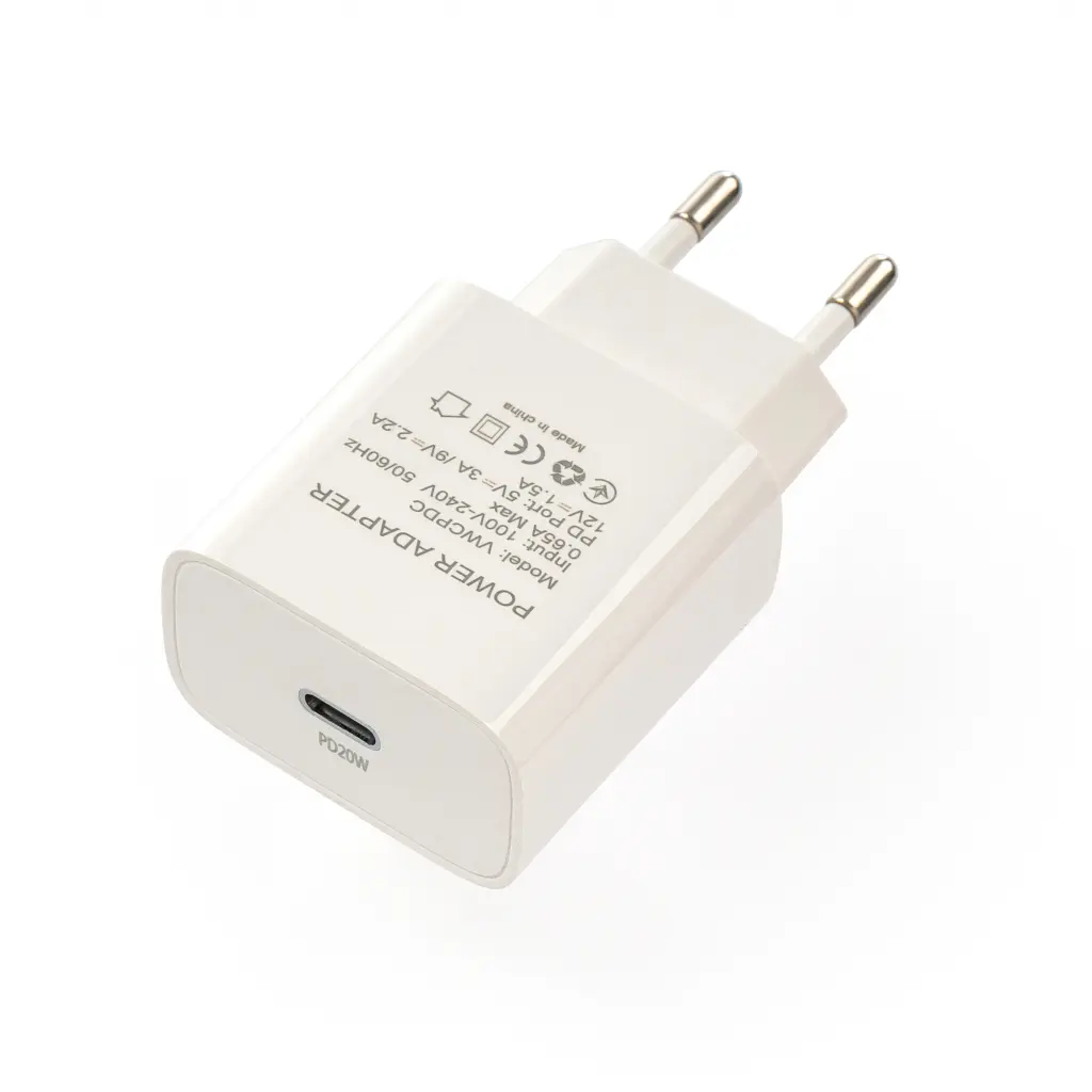 Зарядний пристрій Vinga PD USB-C 20 Вт, білий (VWCPDC) - фото 3