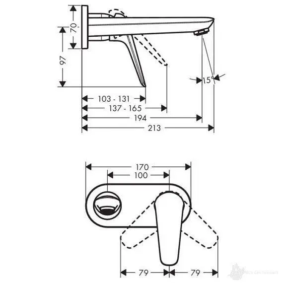 Змішувач для умивальника Hansgrohe 21.3х17 см (71127000) - фото 3