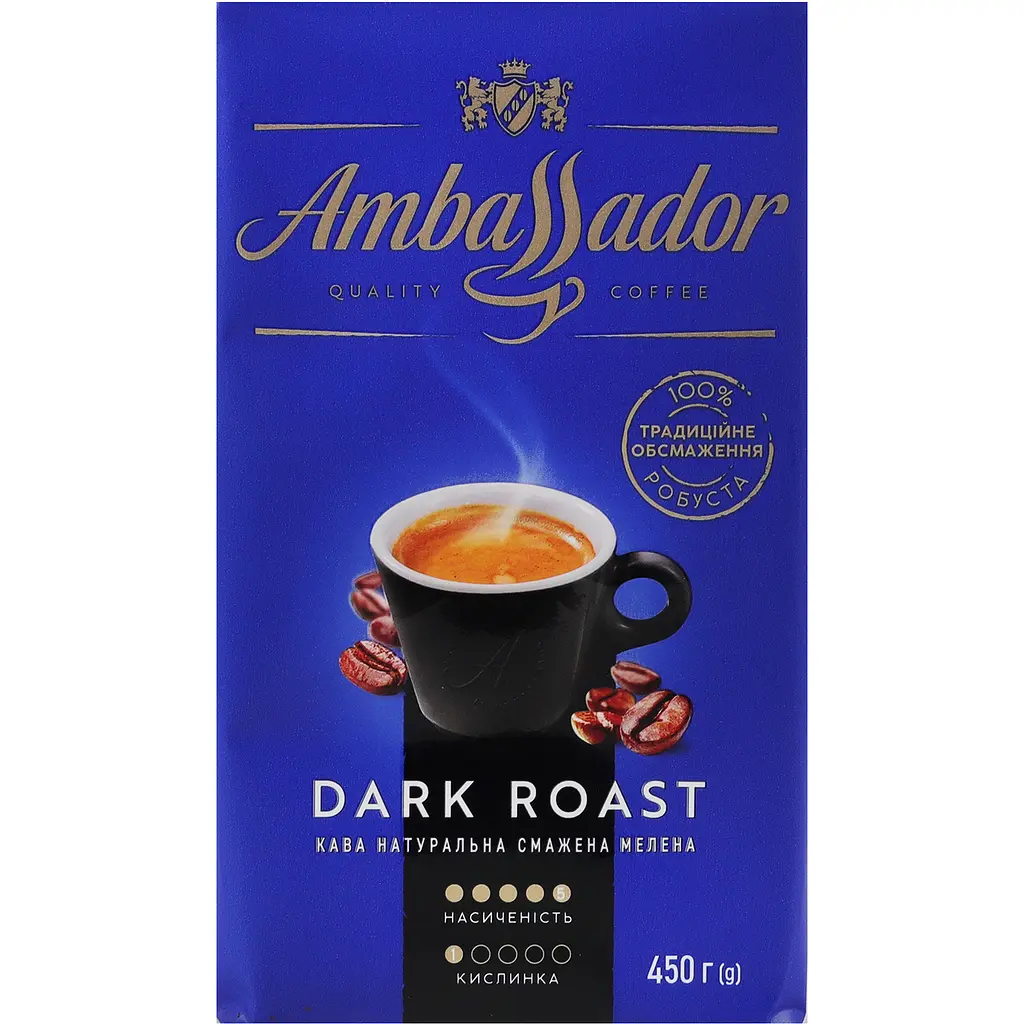Кава мелена Ambassador Dark Roast 450 г - фото 2