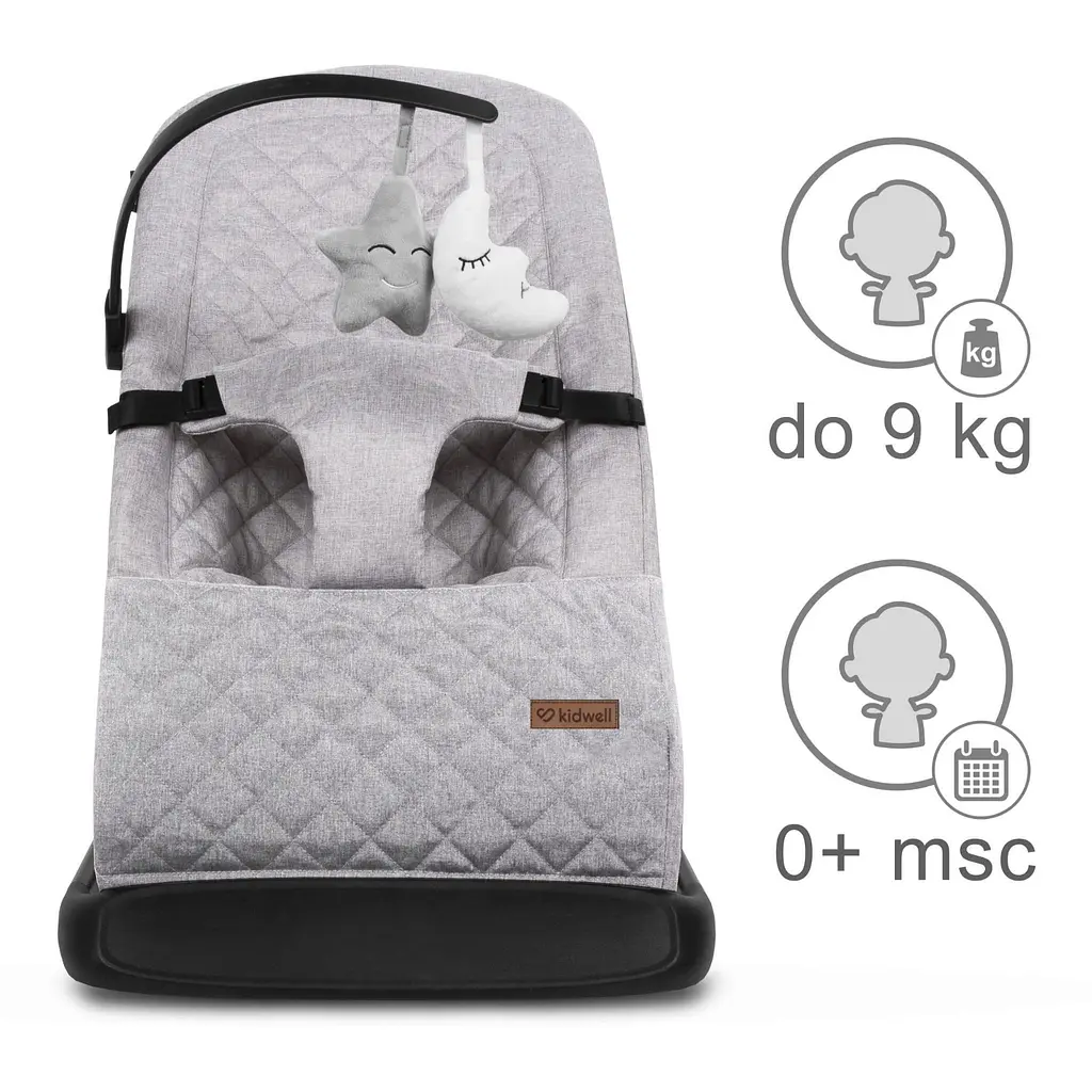 Крісло-гойдалка Kidwell Laro Full Grey/Black - фото 4