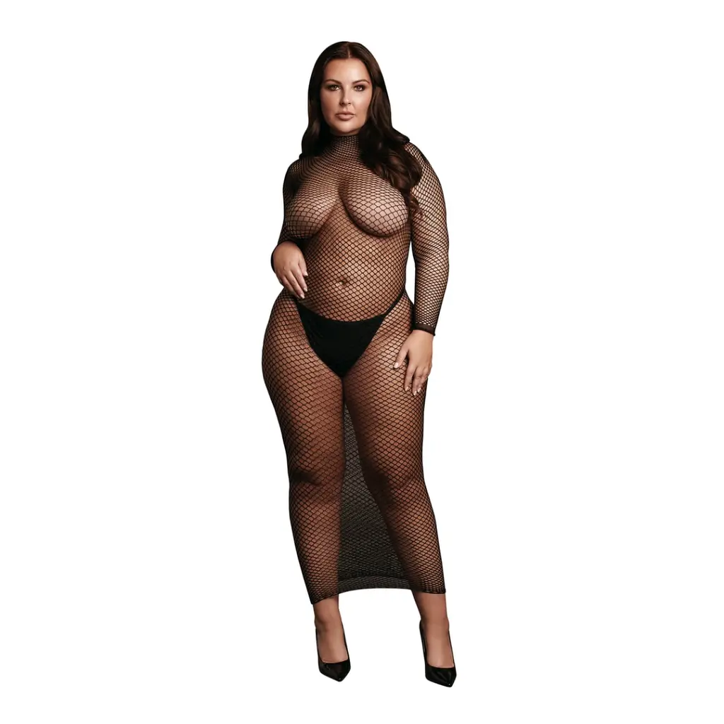 Платье с длинными рукавами Le Désir, Plus Size (черный)