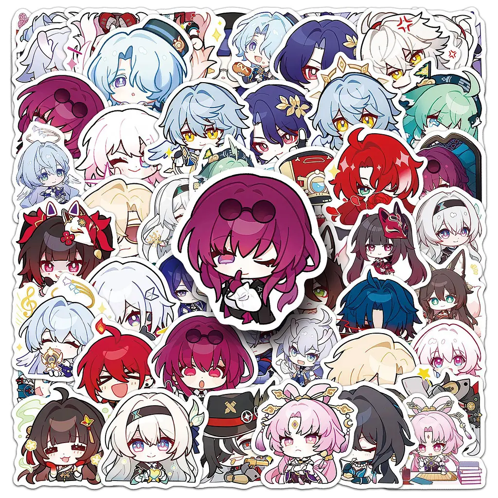 Стікерпак Хонкай Стар Рейл Набір наклейок GeekLand Honkai Star Rail 50 штук - фото 4