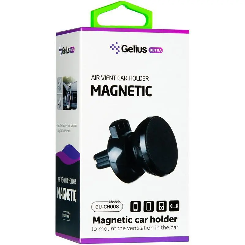 Автомобільний магнітний тримач для смартфона Gelius Ultra Magnetic GU-CH008 Black - фото 4