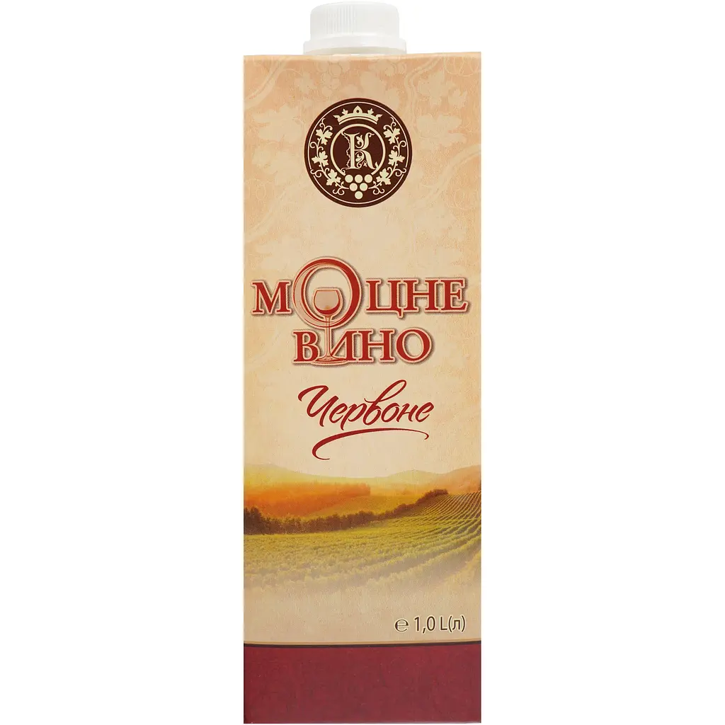 Уцінка. Вино КВЗ мОцне напівсолодке червоне 1 л 15 % - фото 2
