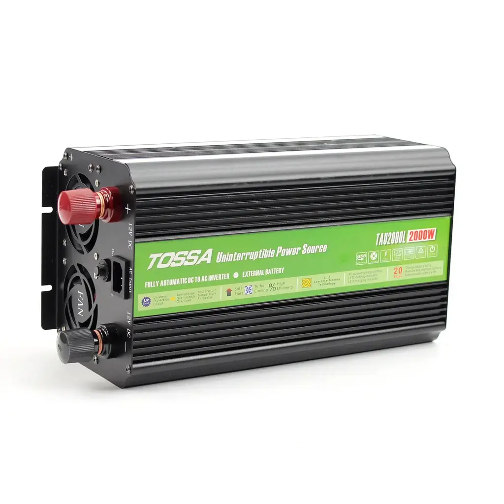 Перетворювач напруги (інвертор) Tossa 12V-220V/2000W Модифікований Синус З Функцією Заряджання UPS (TAU2000L-2000W) - фото 3