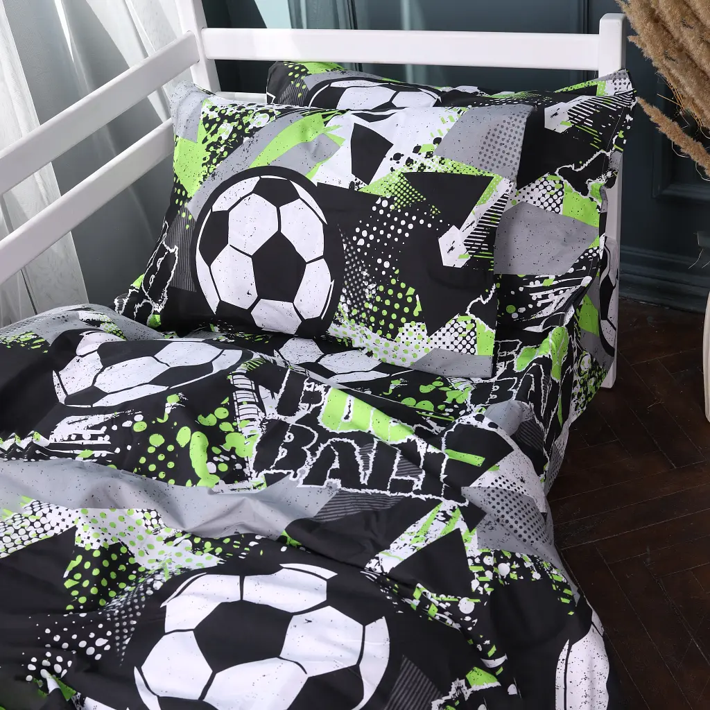 Пододеяльник MirSon Kids Time Urban football бязь 110х140 см (2200011570556) - фото 2