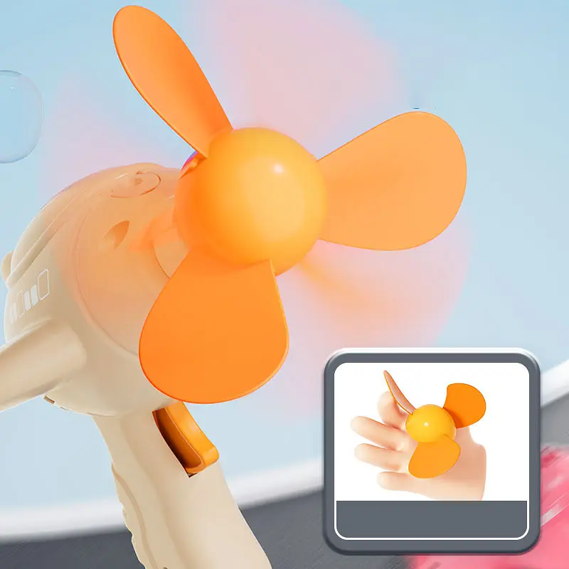Пистолет для мыльных пузырей H035 Bubble Gun с пропеллером 2in1 + бутылка 250 мл Biege - фото 3