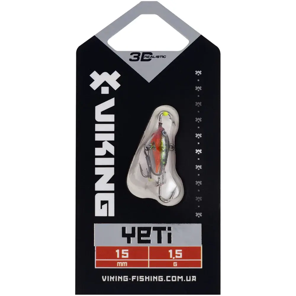 Балансир Viking Fishing Yeti Ice Jig 15mm 1.5g #17 Brown Perch - фото 2