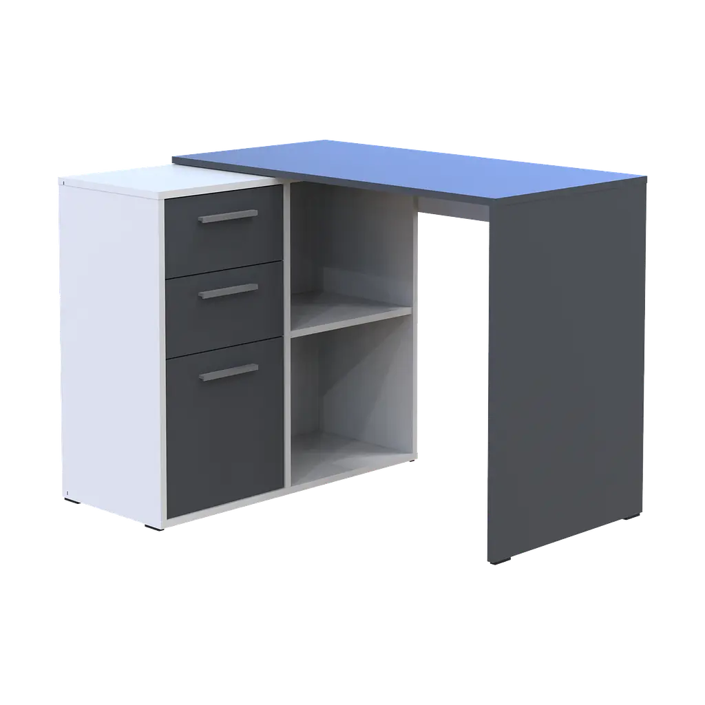 Офісний стіл Doros T8 Білий/Графіт 100х83х75 (41516125)