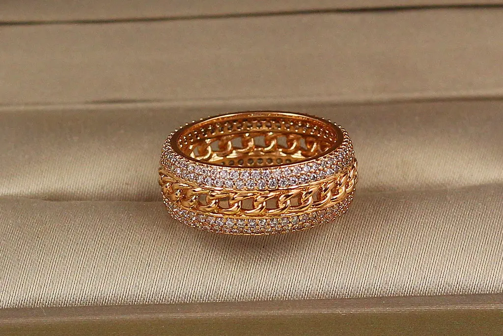 Кільце Xuping Jewelry тенденція р 17 золотисте