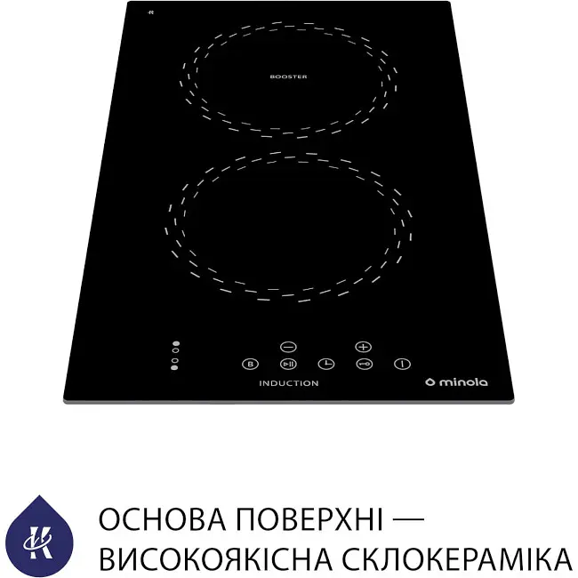 Варочная поверхность Minola MI 3038 KBL Domino - фото 3