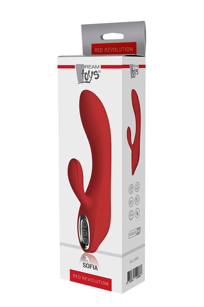 Вибратор-кролик Dreamtoys Red Revolution Sofia 21 см красный - фото 6