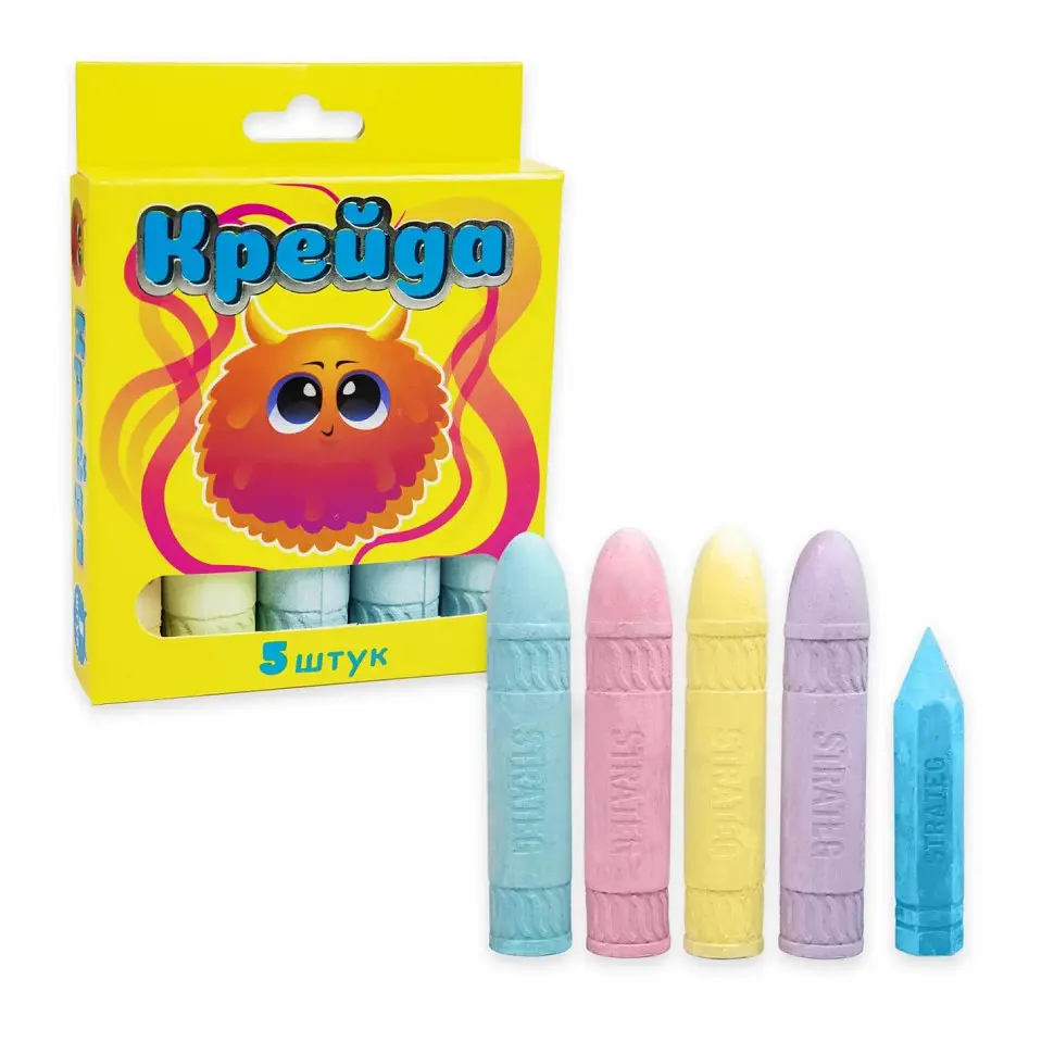 Крейда "Куля" 50117 5 штук різнокольорова
