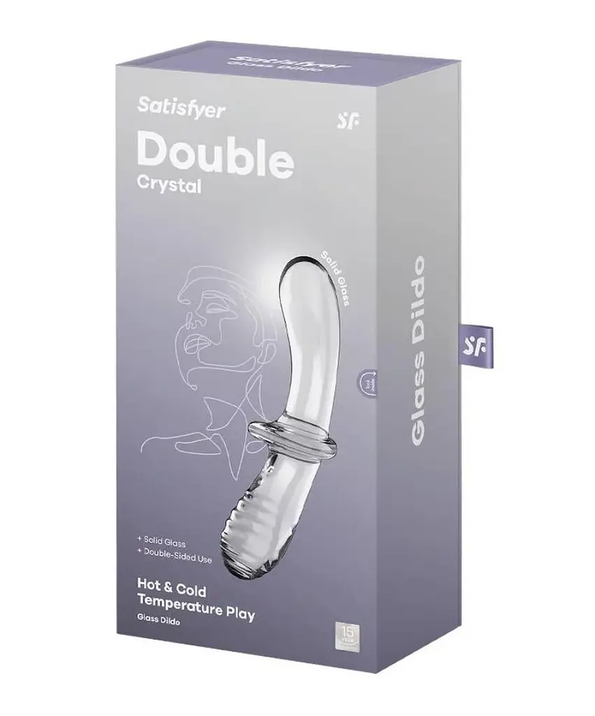 Скляний фалоімітатор Satisfyer Double Crystal прозорий - фото 4