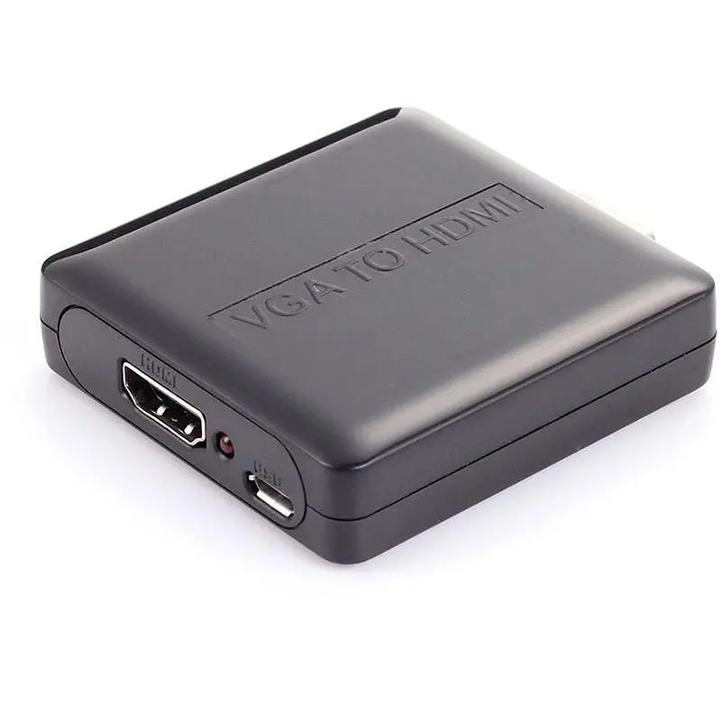 Адаптер PowerPlant HDMI - VGA+R/L, черный (CA911493) - фото 2