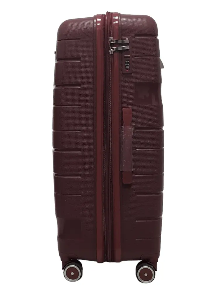 Валіза маленька S поліпропілен Milano bag 0306 56×35×24см 33л Бордова - фото 5
