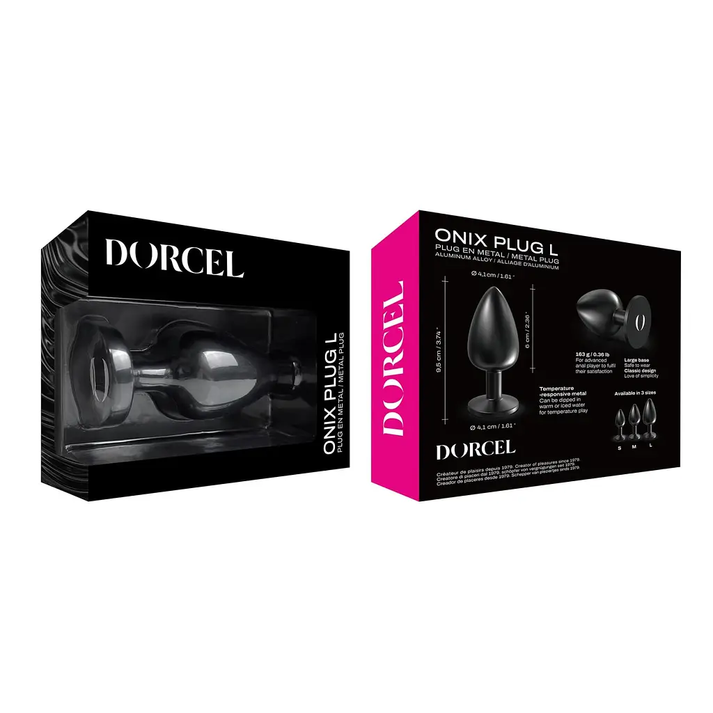 Анальна пробка Dorcel Onix Plug L 9.5 см (чорний) - фото 5