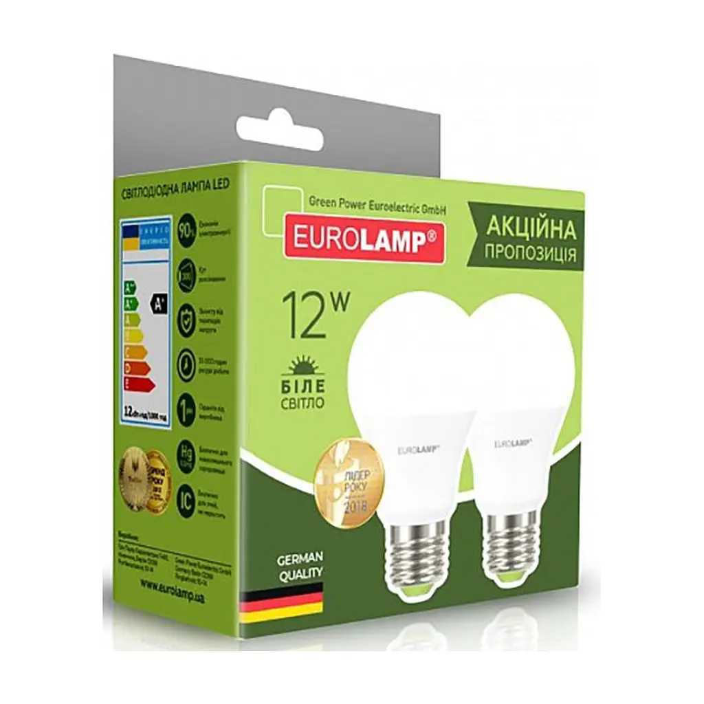 Лампочка Eurolamp LED A60 12W E27 4000K 220V (MLP-LED-A60-12274(E)) - фото 3