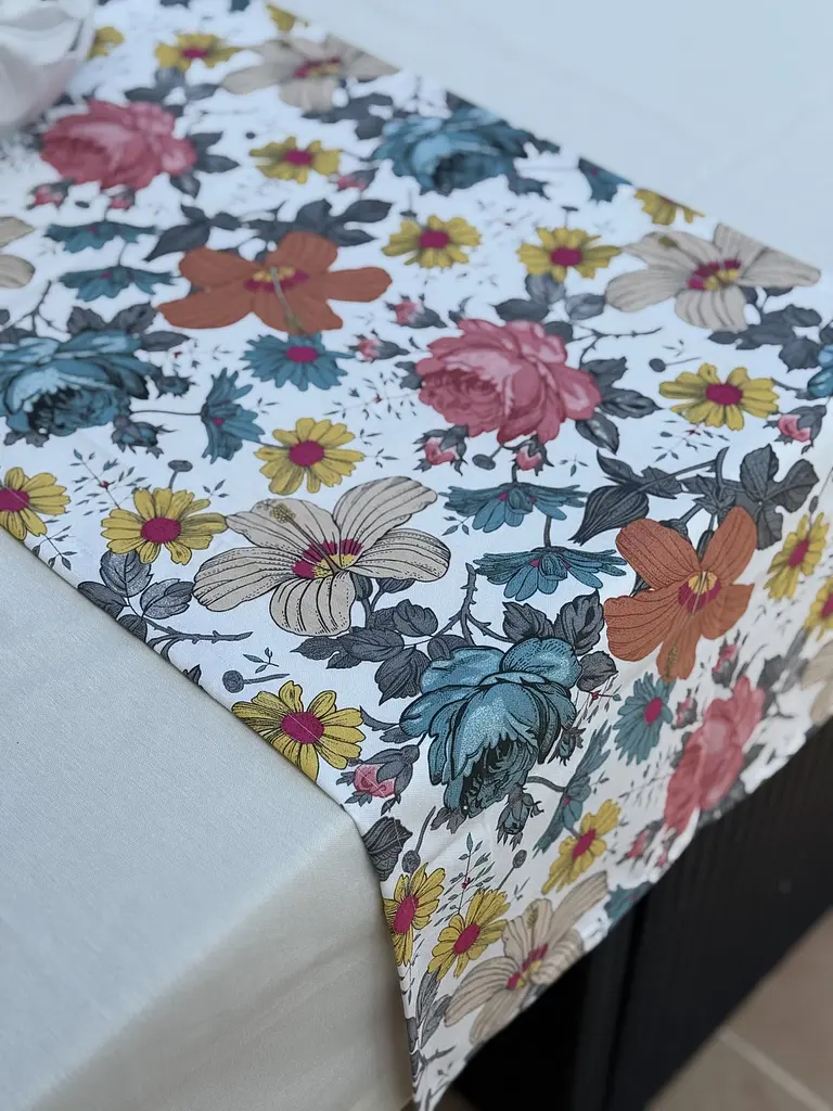 Ранер доріжка Ecotton DUCK 45x170 см для обіднього столу водовідштовхувальна в квітках (25123) - фото 4