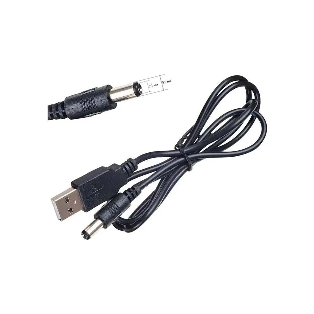 Кабель живлення USB to DC 5.5x2.1mm 5V 1.0m Dynamode (DM-USB-DC-5.5x2.1mm) - фото 4