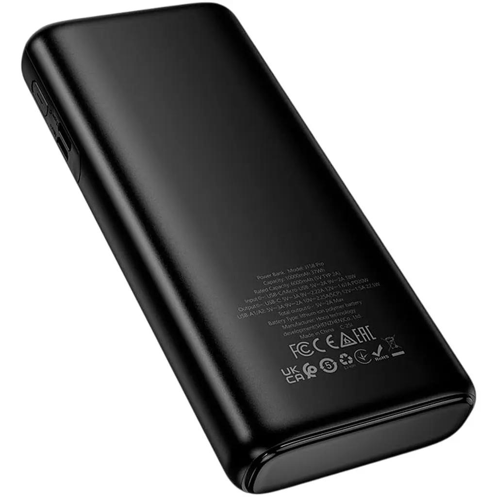 Зовнішній акумулятор Hoco J158 Pro Runner 10000mAh 22.5W Black (6942007674843) [172720] - фото 4