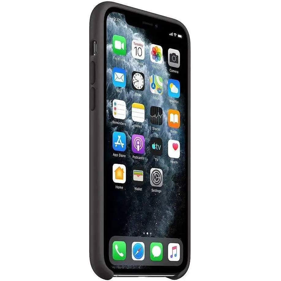 Оригинальный силиконовый чехол Apple Silicone Case для iPhone 11 Pro (5.8") Black (MWYN2ZM/A) - фото 4