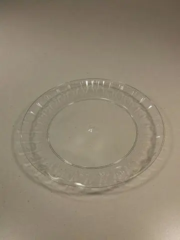 Стекловидная тарелка одноразовая пластиковая Ø 160 мм прозрачная 10 штук для праздников фуршетов HoReCa - фото 6