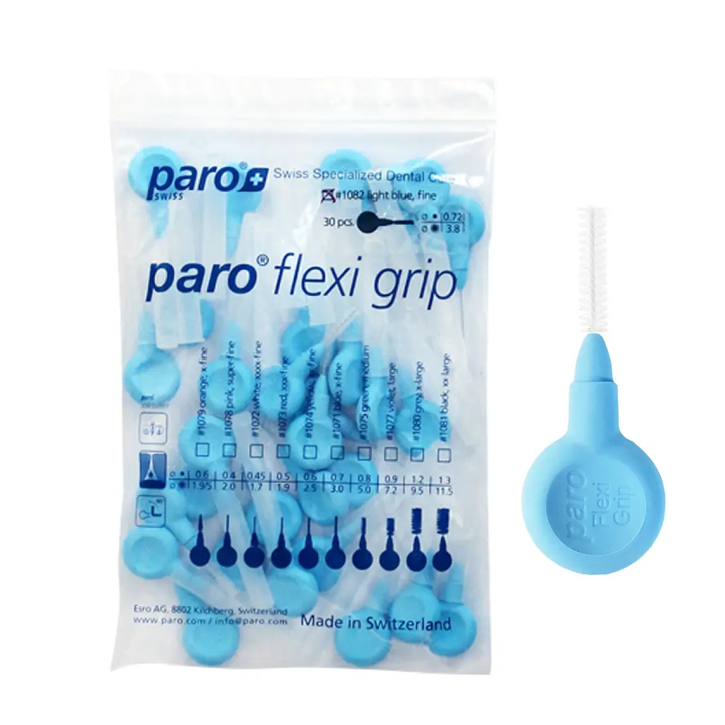 Міжзубні щітки Paro flexi grip тонкі, Ø 3.8 мм, блакитні, 30 шт - фото 4