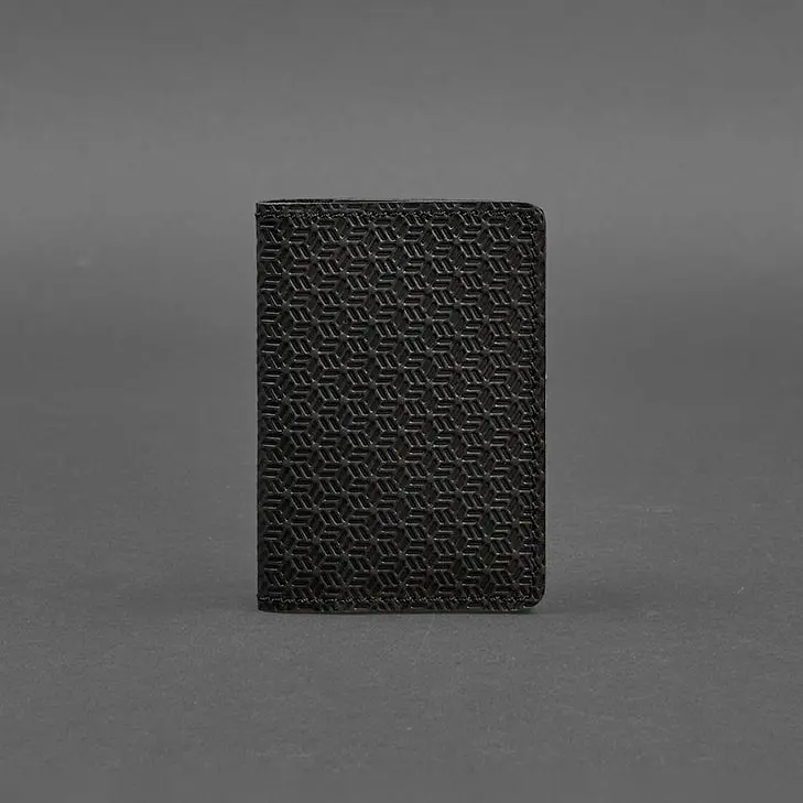 Чоловічий шкіряний кард-кейс (візитниця) 6.0 Карбон чорний - фото 5