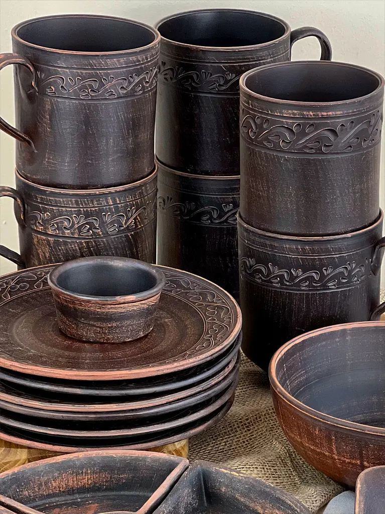 Пивний столовий сервіз керамічного (глиняного) посуду на 6 осіб - фото 2